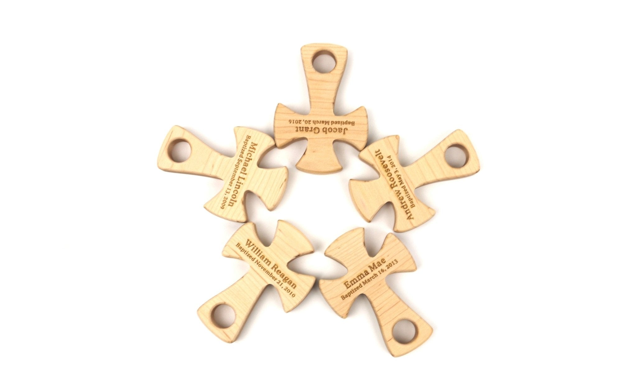 Cross Wood Grasping Toy With Teething Beads - Bannor-toys