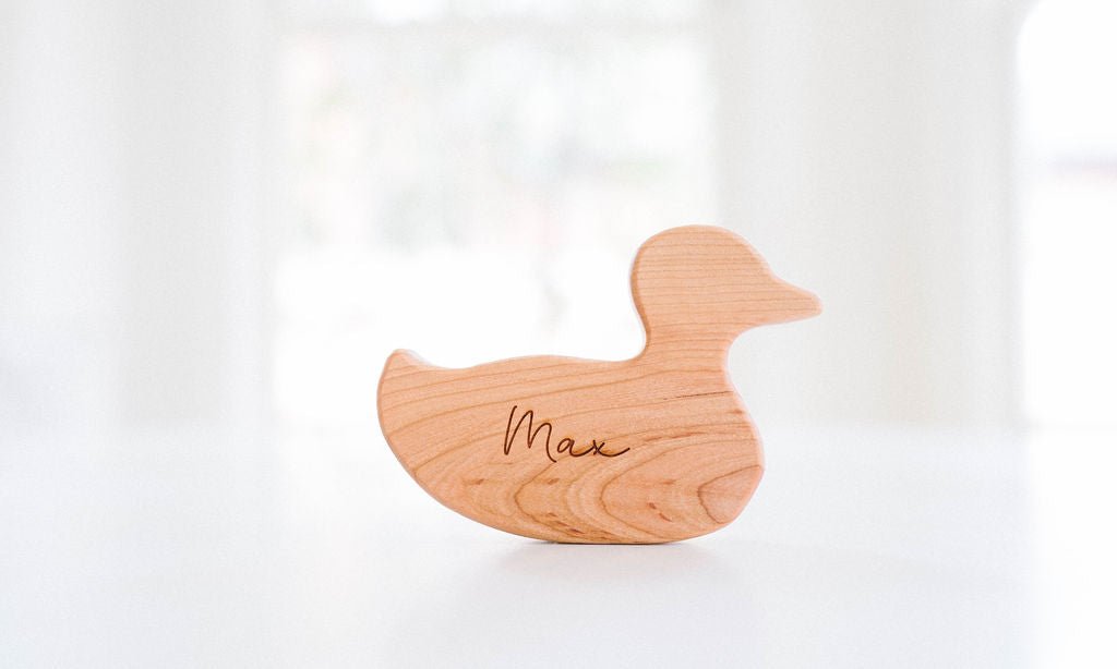 Duck Solid Wooden Easter Rattle - Bannor-toys