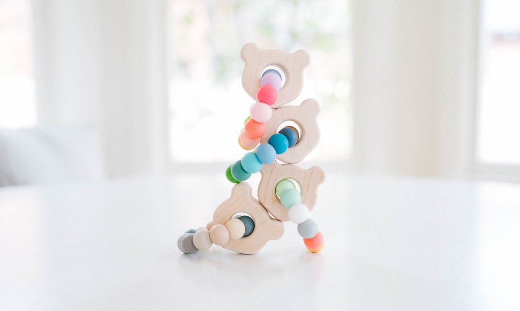 Mini Bear Wooden Baby Teether - Bannor-toys