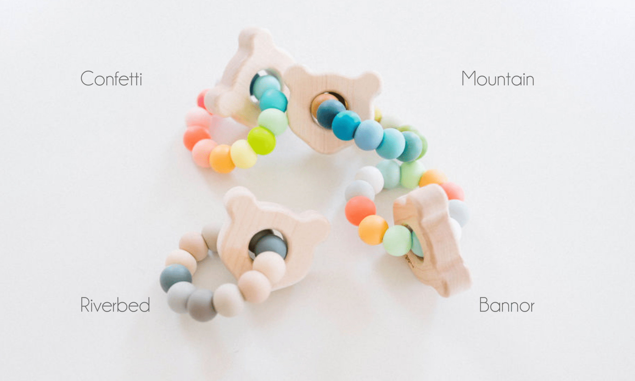 Mini Bear Wooden Baby Teether - Bannor-toys