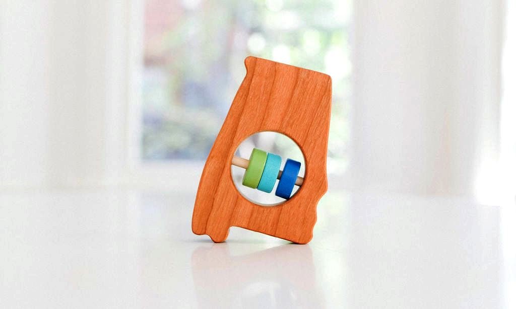 Alabama State Wooden Baby Rattle™ - Bannor-toys