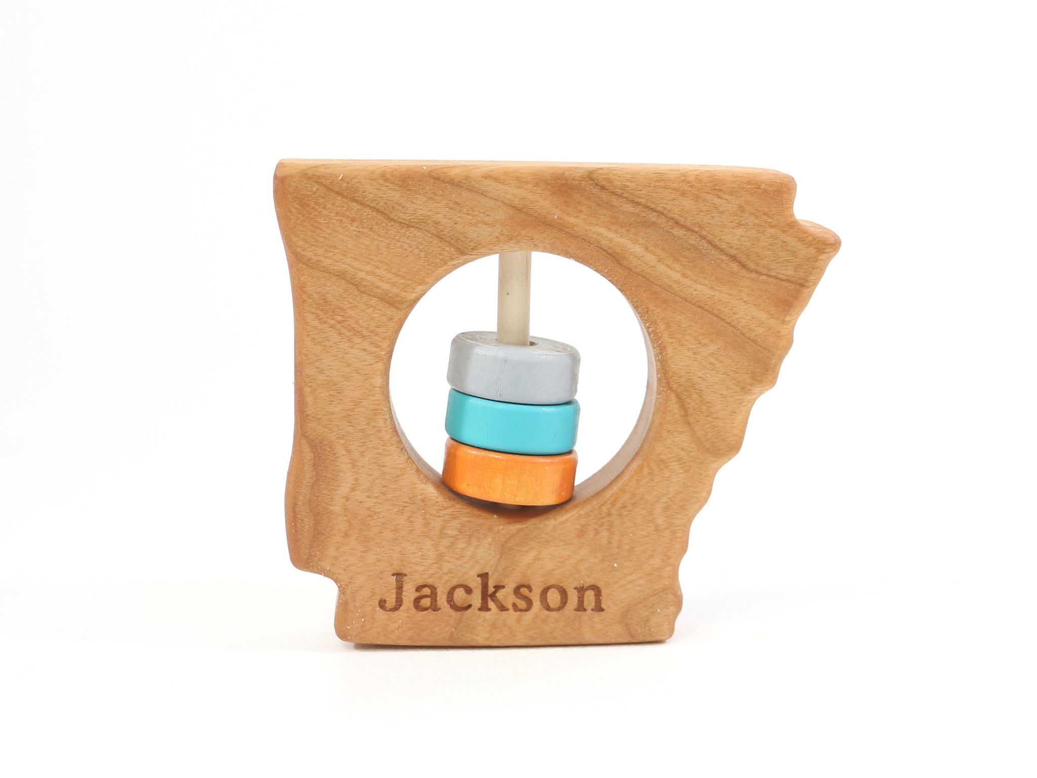 Arkansas State Wooden Baby Rattle™ - Bannor-toys