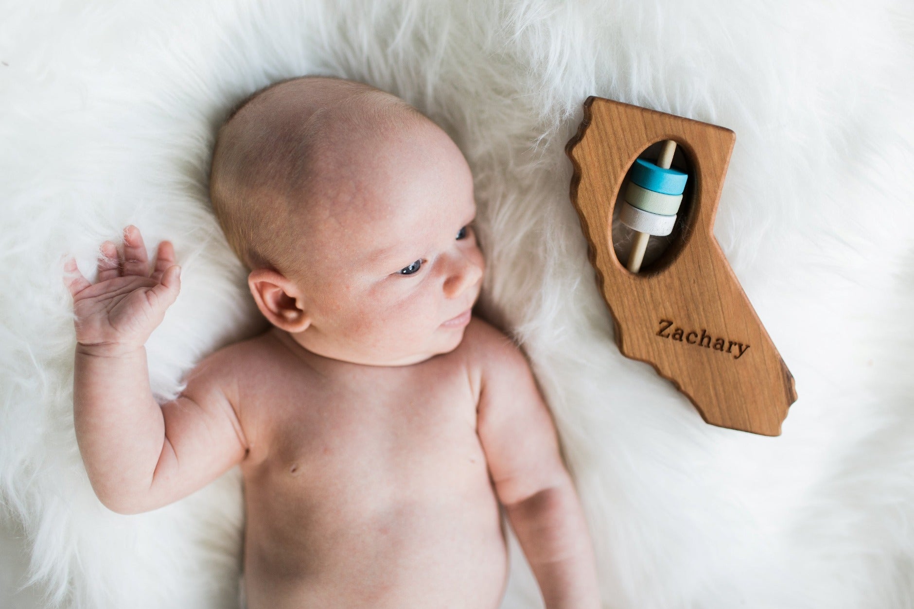 California State Wooden Baby Rattle™ - Bannor-toys