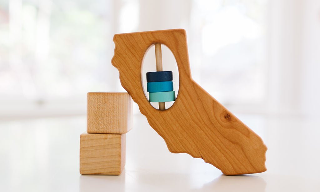 California State Wooden Baby Rattle™ - Bannor-toys