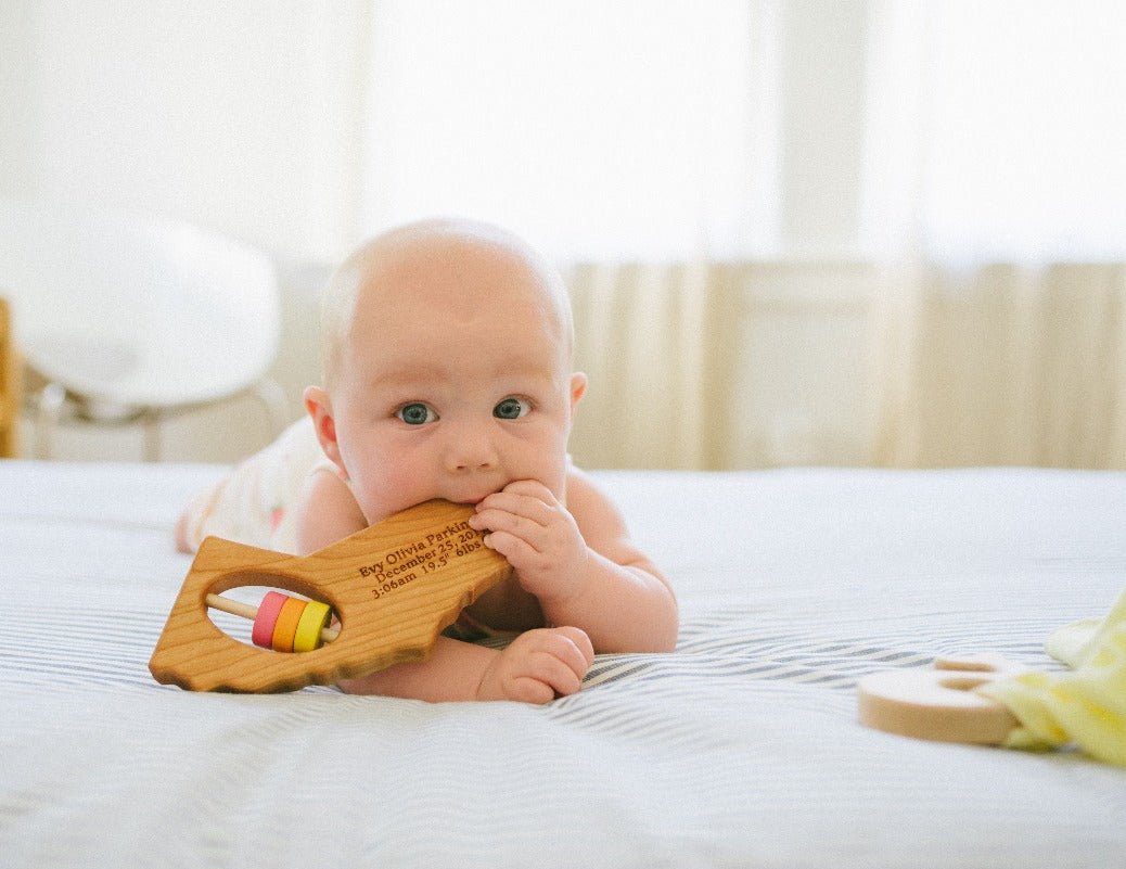 California State Wooden Baby Rattle™ - Bannor-toys