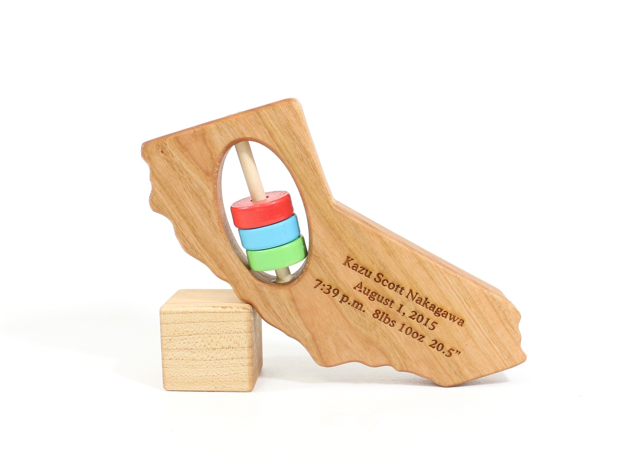 California State Wooden Baby Rattle™ - Bannor-toys