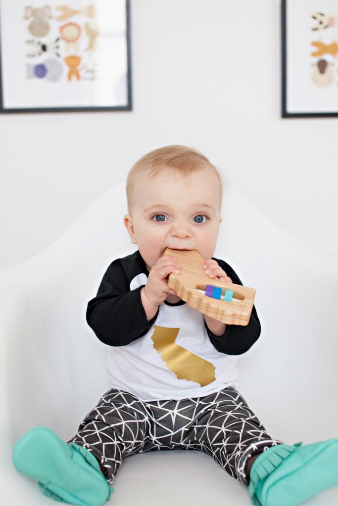 California State Wooden Baby Rattle™ - Bannor-toys