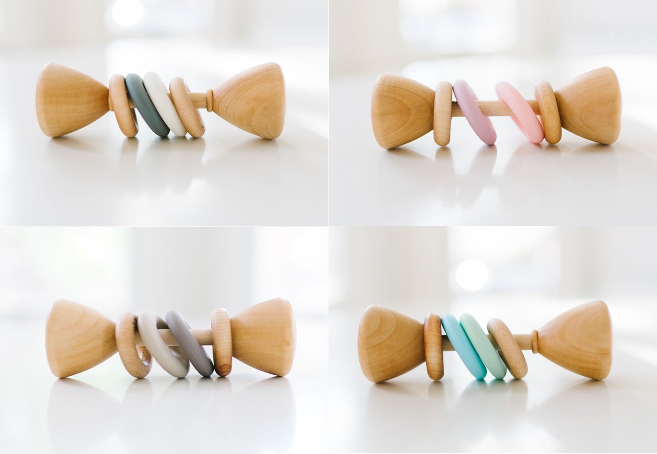 Color Block Classic Baby Rattle - Bannor-toys
