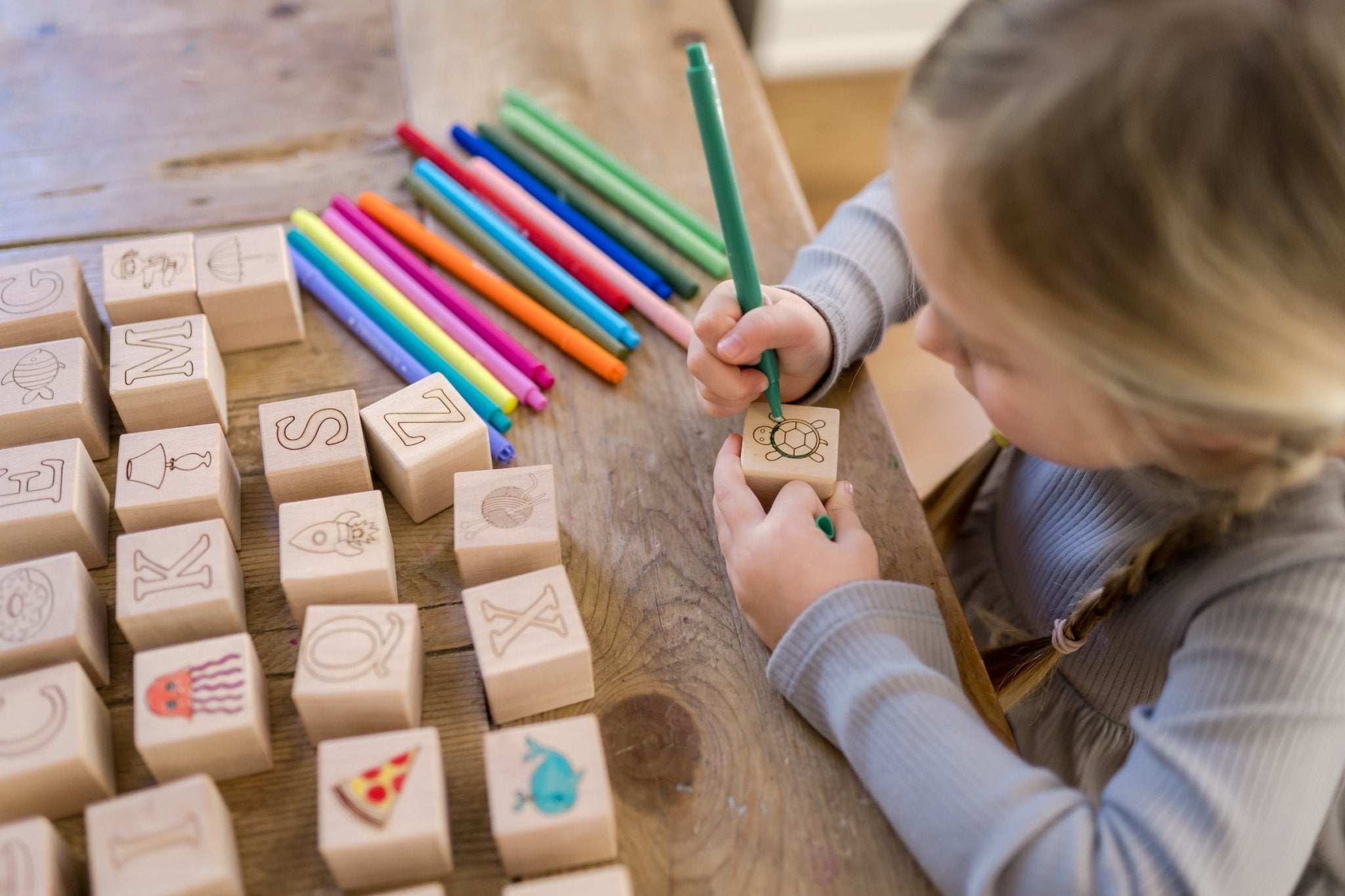 Color Your Own ABC Block Set - Bannor-toys