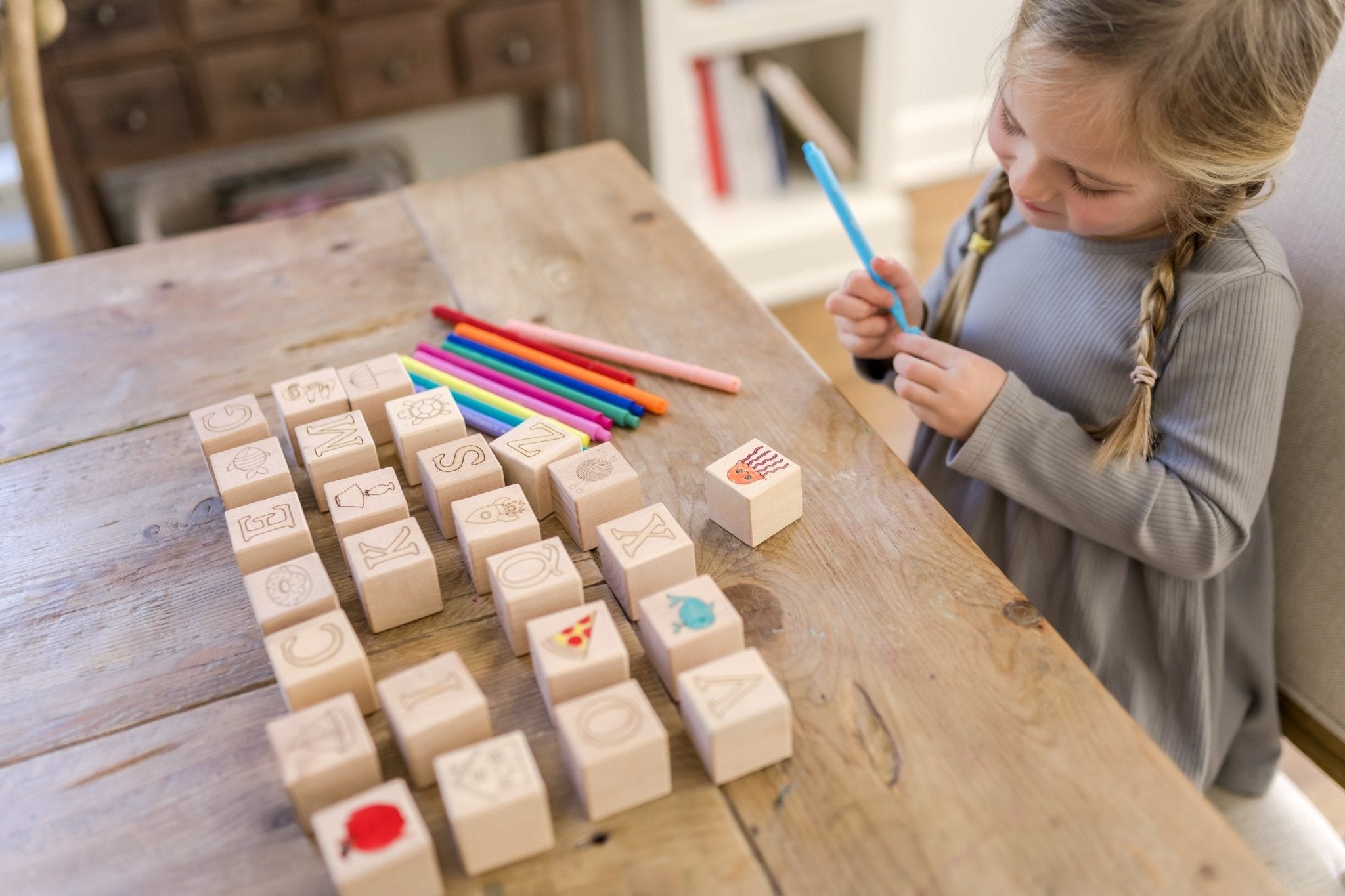 Color Your Own ABC Block Set - Bannor-toys