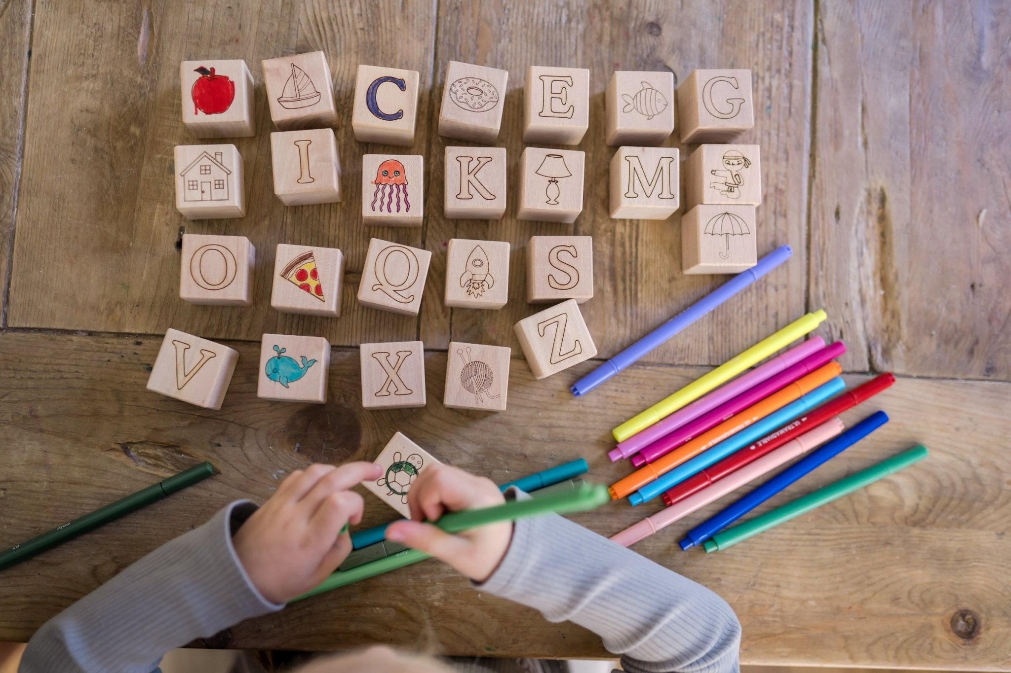 Color Your Own ABC Block Set - Bannor-toys
