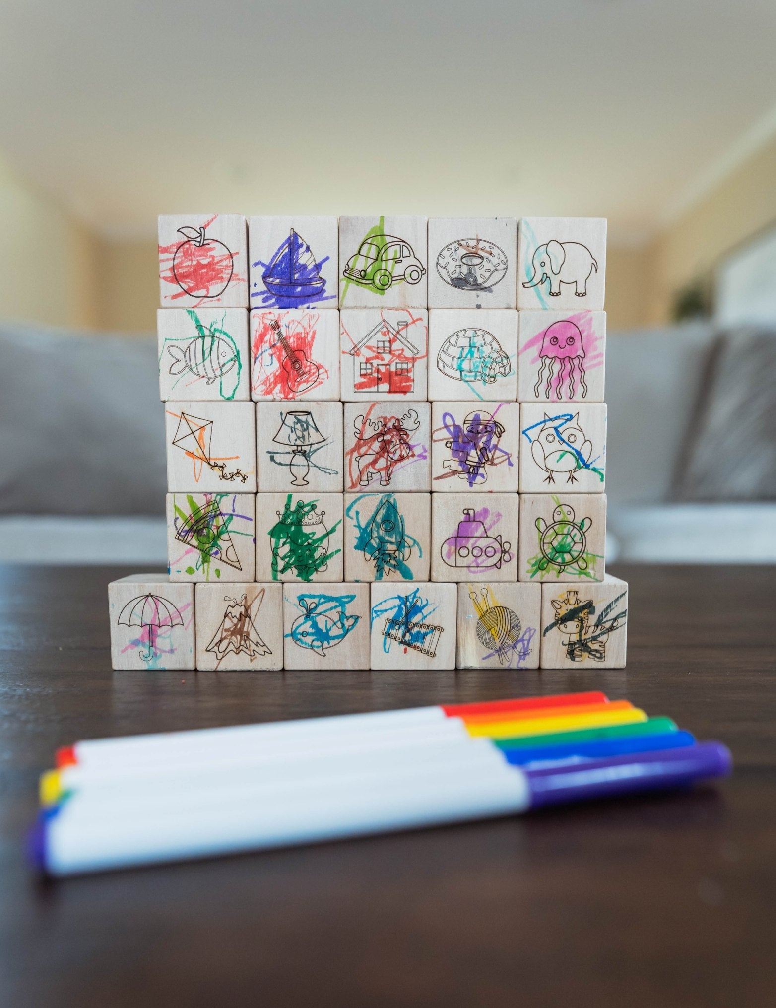 Color Your Own ABC Block Set - Bannor-toys