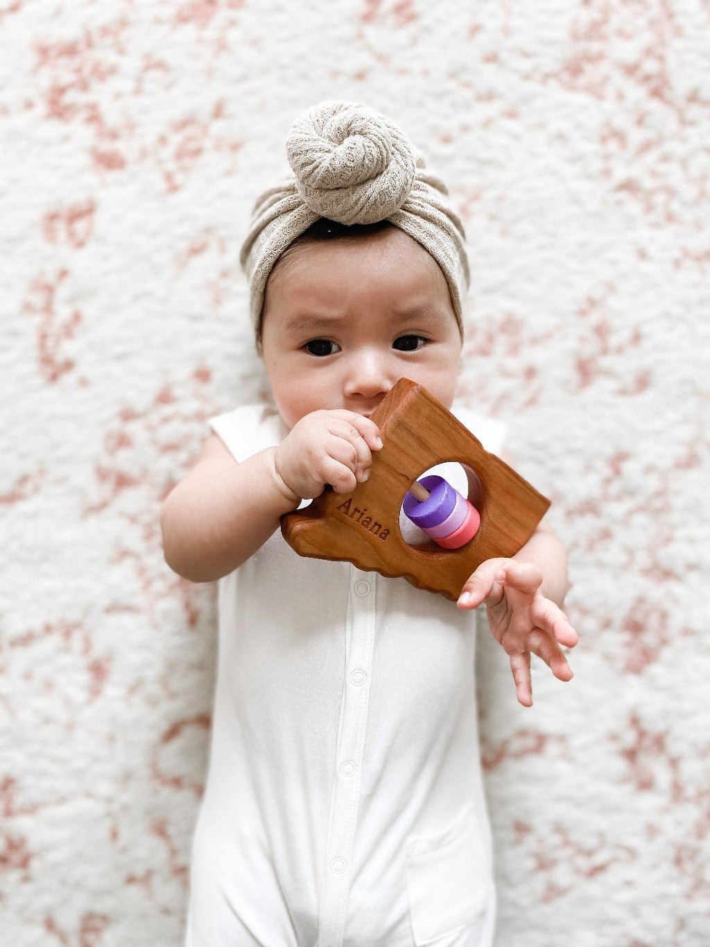 Connecticut State Wooden Baby Rattle™ - Bannor-toys