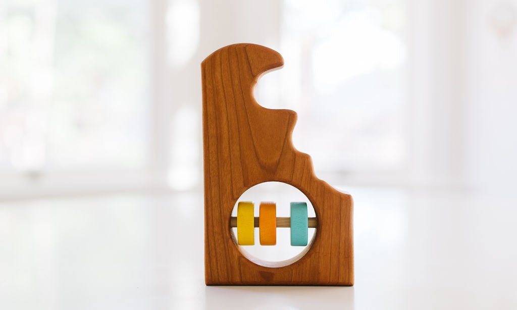 Delaware State Wooden Baby Rattle™ - Bannor-toys