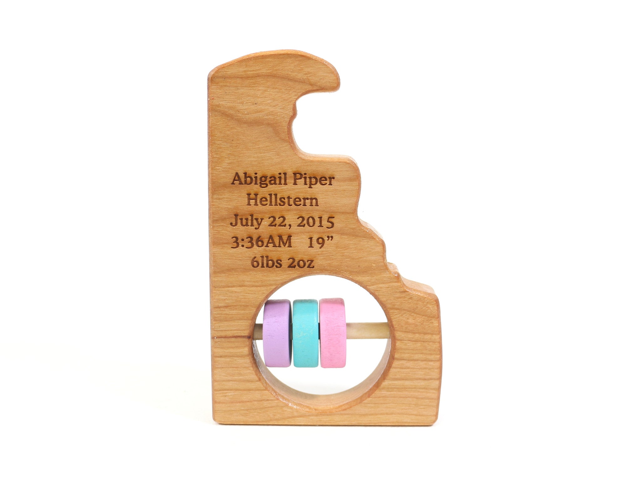 Delaware State Wooden Baby Rattle™ - Bannor-toys