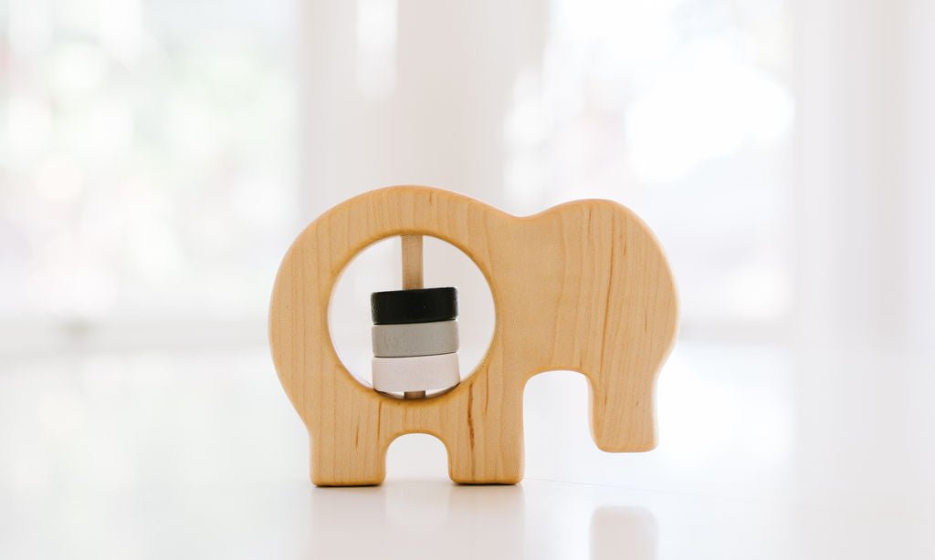 Elephant Wooden Baby Rattle - Bannor-toys