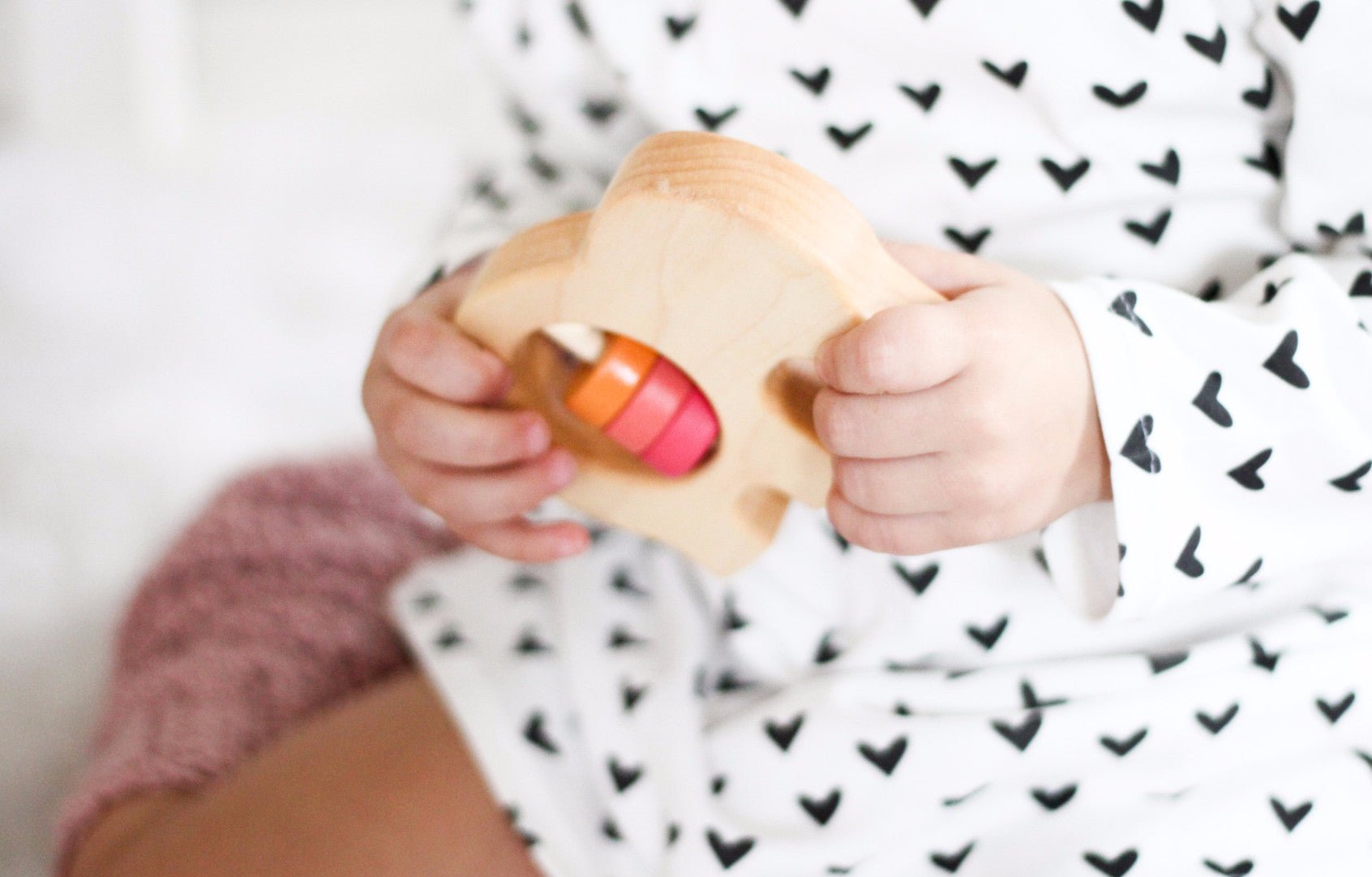 Elephant Wooden Baby Rattle - Bannor-toys
