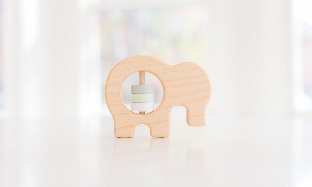 Elephant Wooden Baby Rattle - Bannor-toys