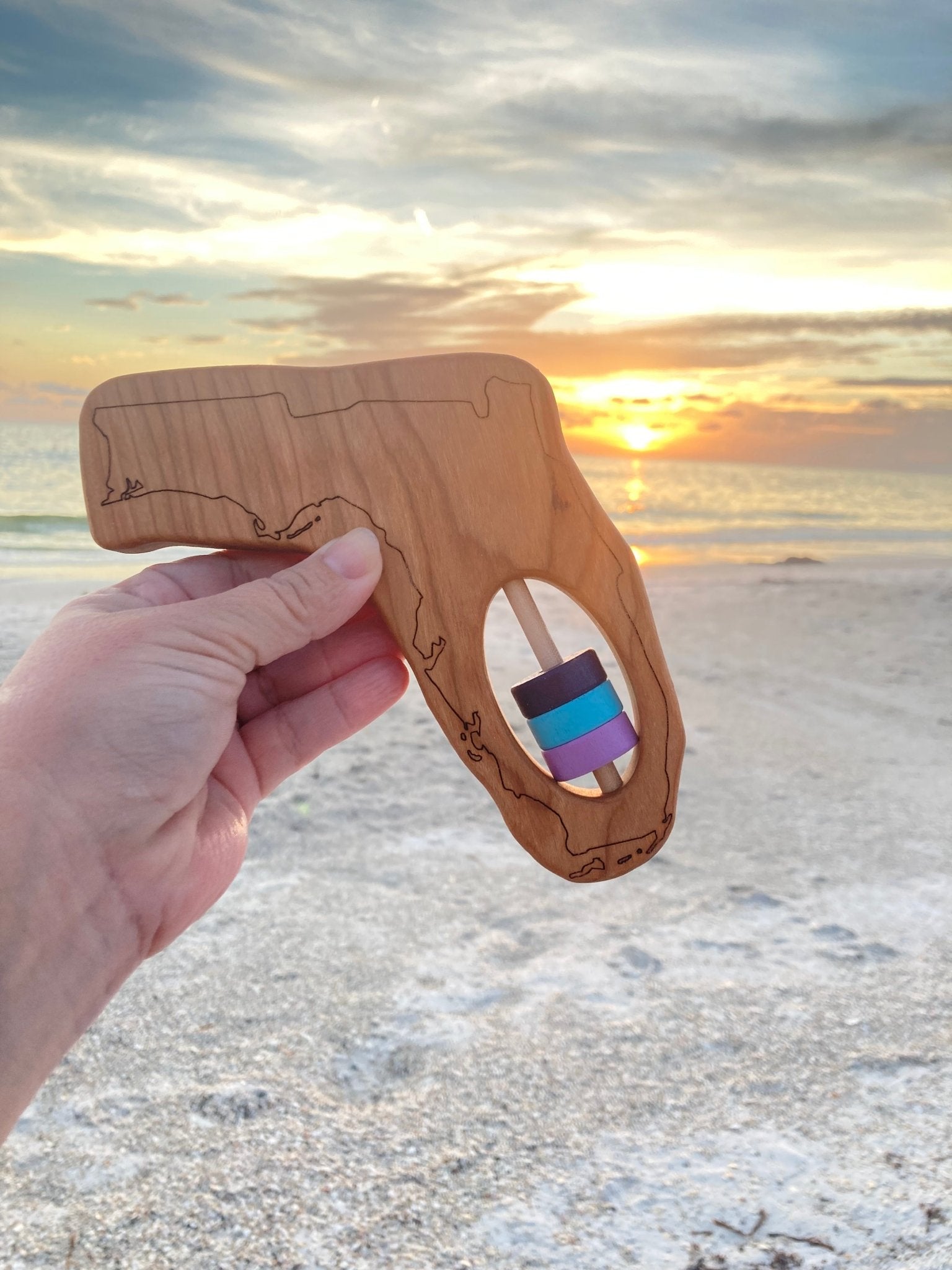 Florida State Wooden Baby Rattle™ - Bannor-toys