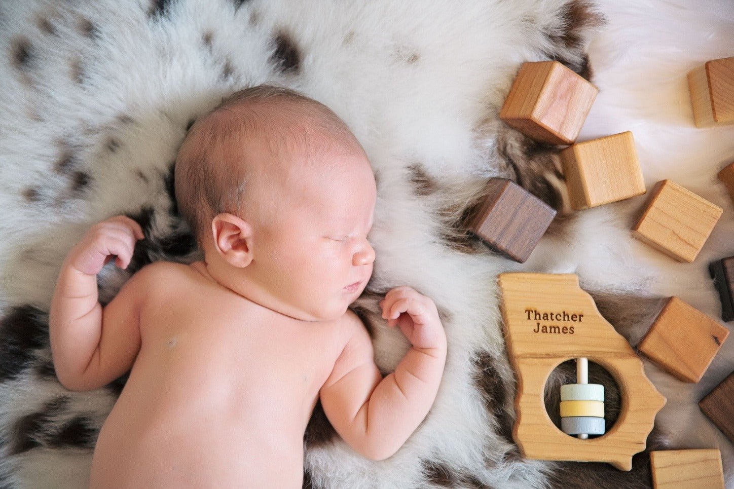 Georgia State Wooden Baby Rattle™ - Bannor-toys