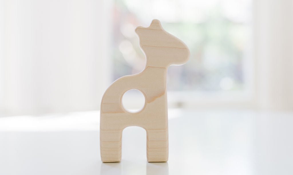 Giraffe Wooden Baby Grasping Toy - Bannor-toys