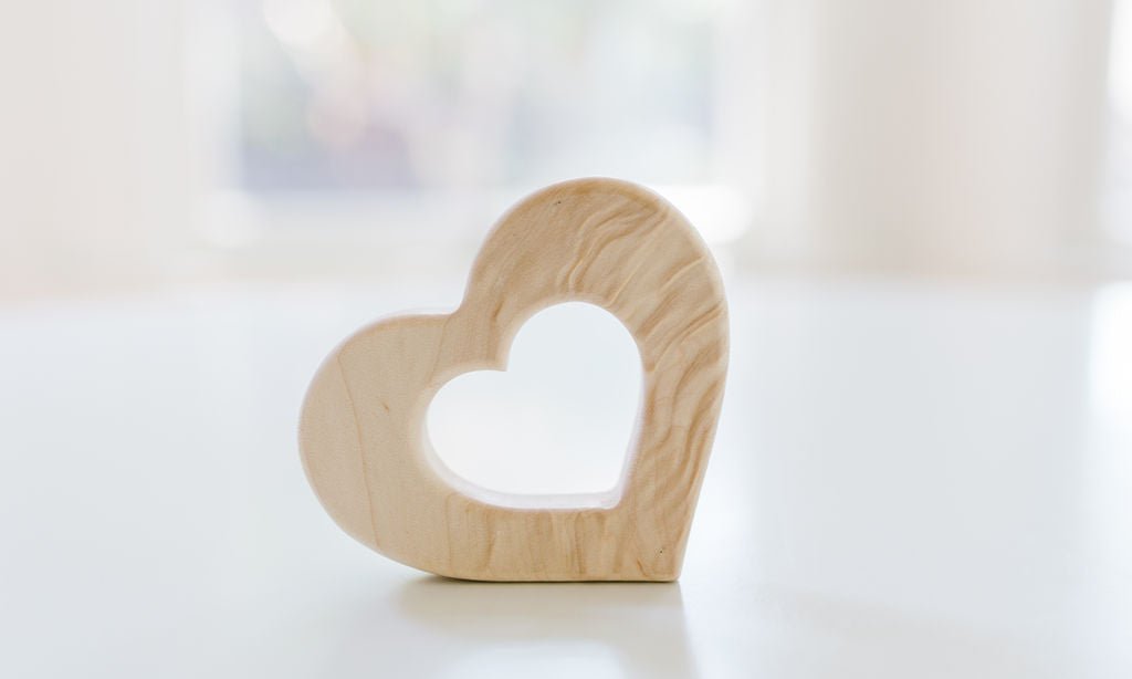 Heart Wooden Baby Grasping Toy - Bannor-toys