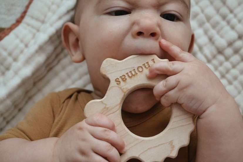 Hedgehog Wooden Baby Grasping Toy - Bannor-toys
