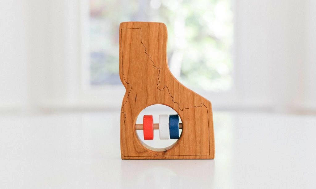 Idaho State Wooden Baby Rattle™ - Bannor-toys
