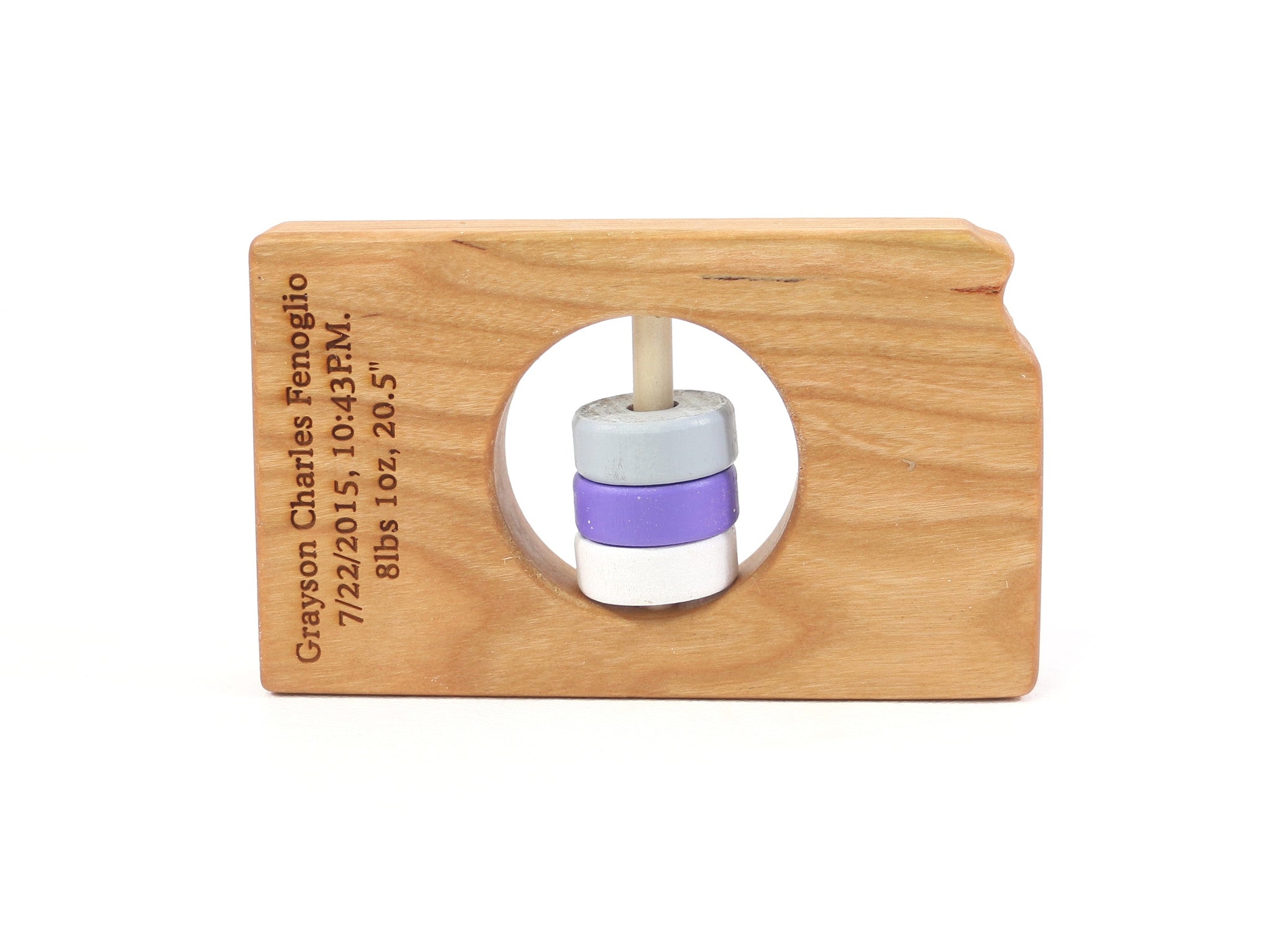 Kansas State Wooden Baby Rattle™ - Bannor-toys