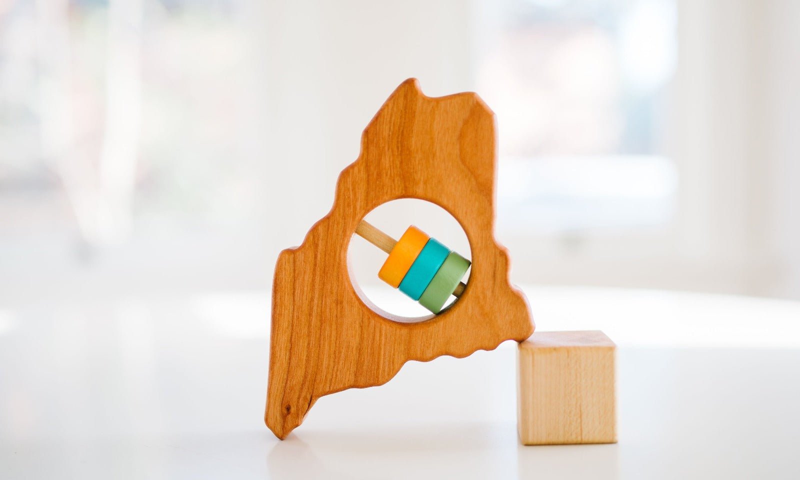 Maine State Wooden Baby Rattle™ - Bannor-toys