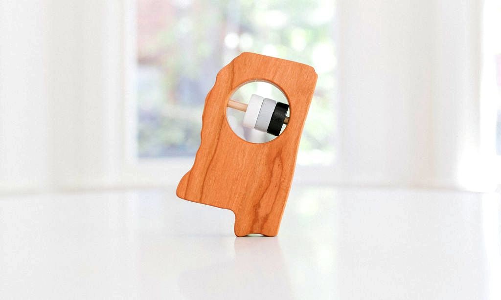 Mississippi Wooden Baby Rattle™ - Rattles - Bannor-toys