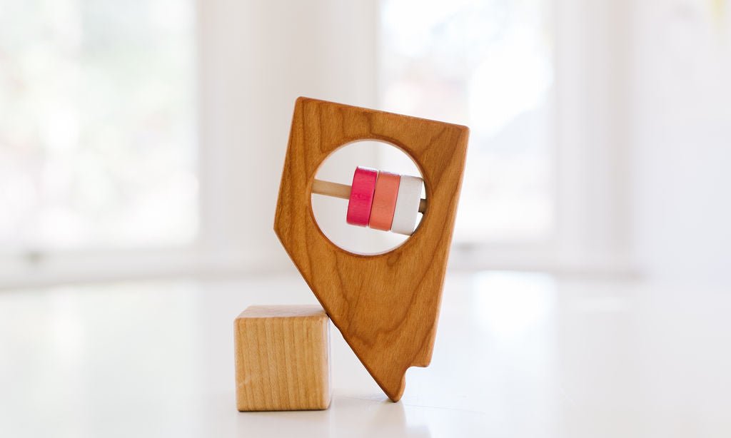 Nevada State Wooden Baby Rattle™ - Bannor-toys