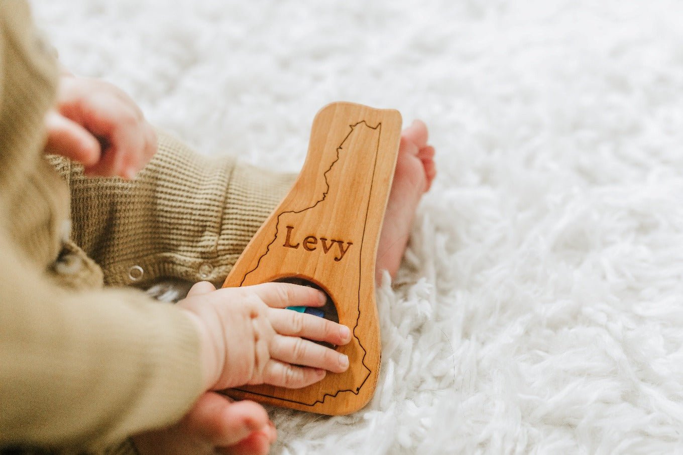 New Hampshire State Wooden Baby Rattle™ - Bannor-toys