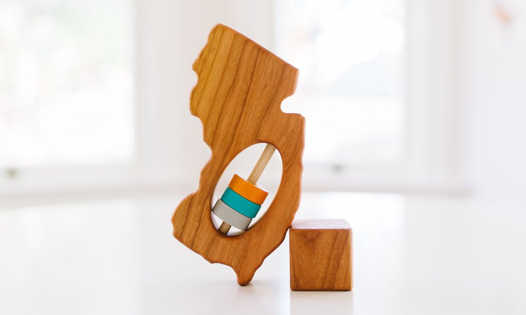 New Jersey State Wooden Baby Rattle™ - Bannor-toys