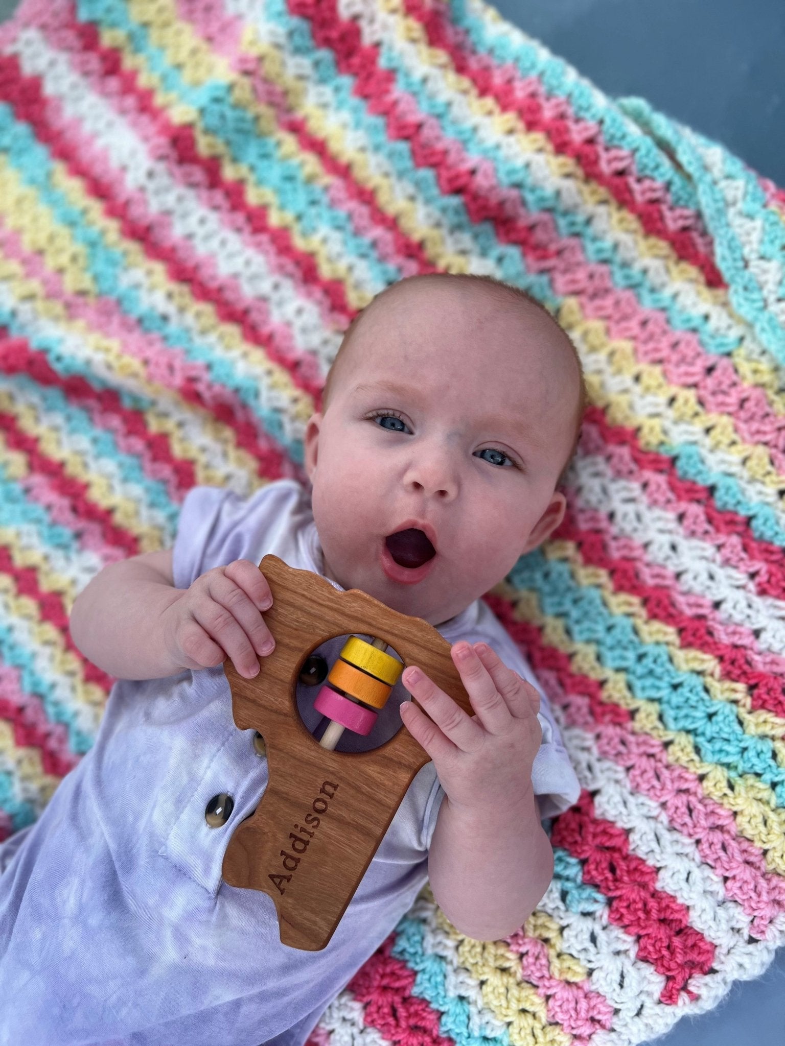 New York State Wooden Baby Rattle™ - Bannor-toys