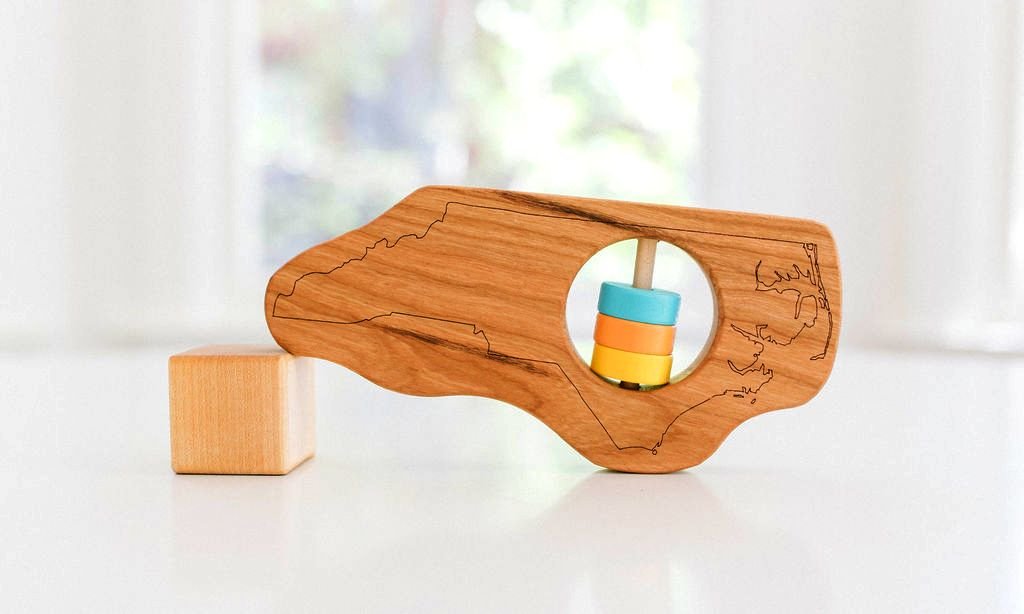 North Carolina State Wooden Baby Rattle™ - Bannor-toys