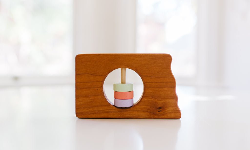 North Dakota State Wooden Baby Rattle™ - Bannor-toys