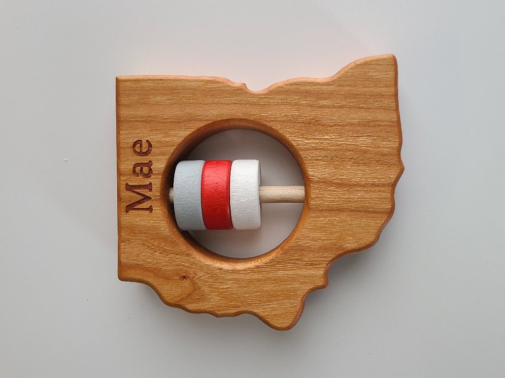 Ohio State Wooden Baby Rattle™ - Bannor-toys