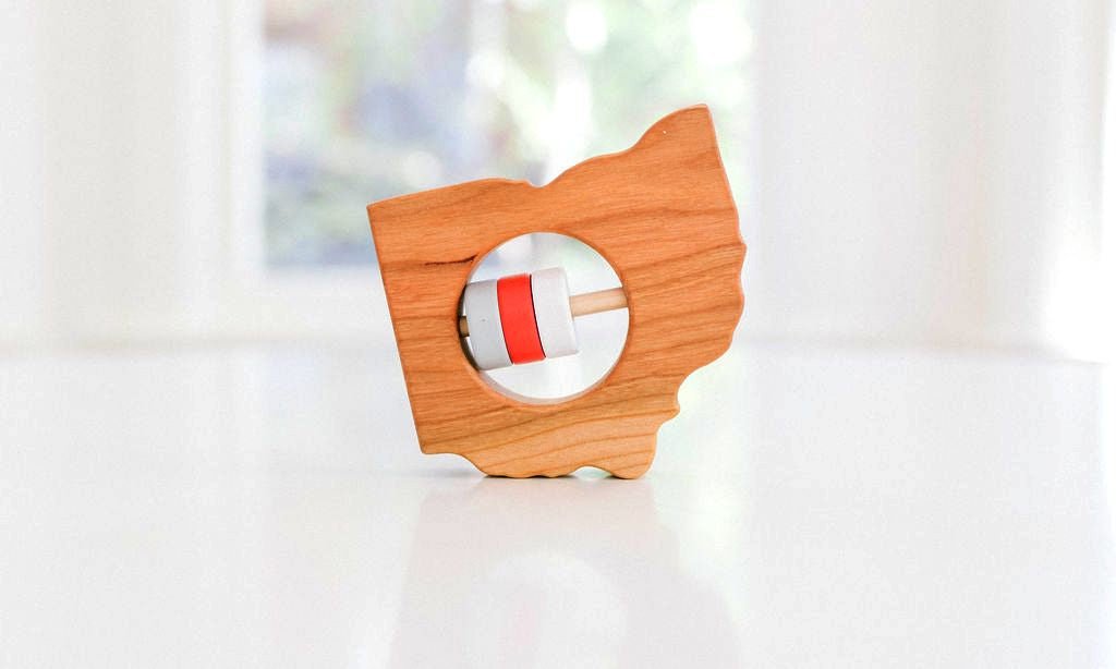 Ohio State Wooden Baby Rattle™ - Bannor-toys