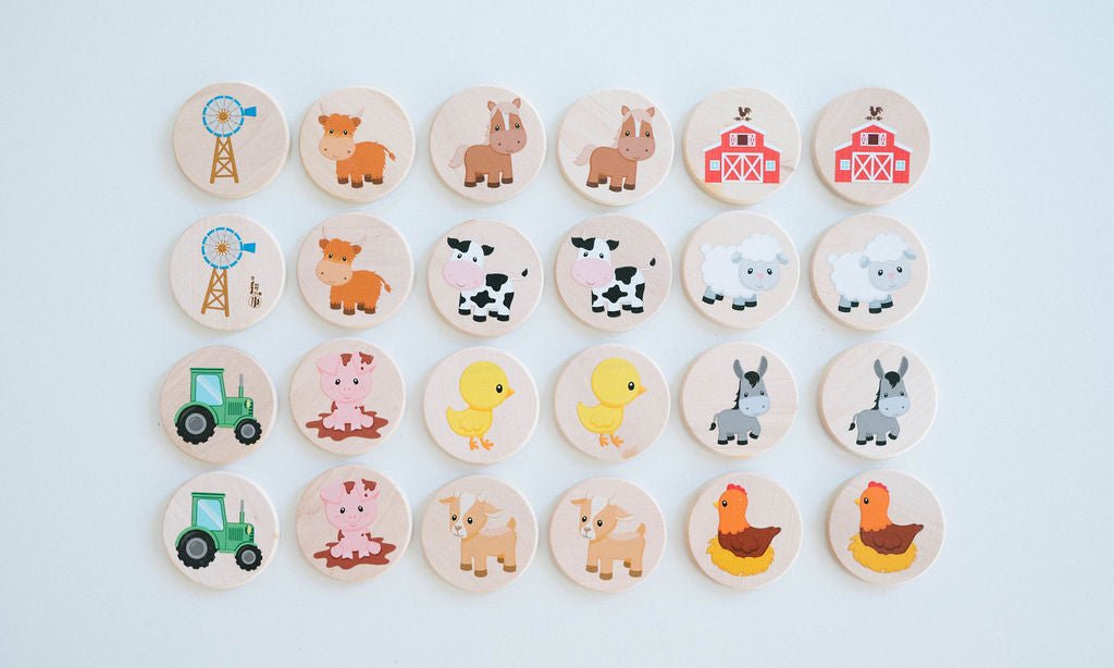 On The Farm Matching Tiles - Bannor-toys