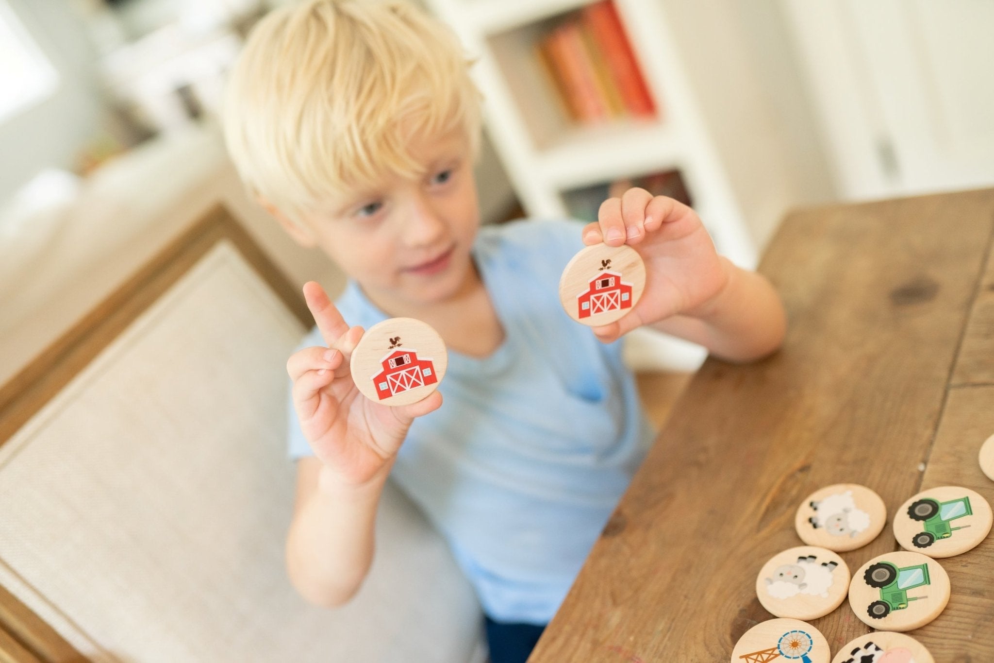 On The Farm Matching Tiles - Bannor-toys