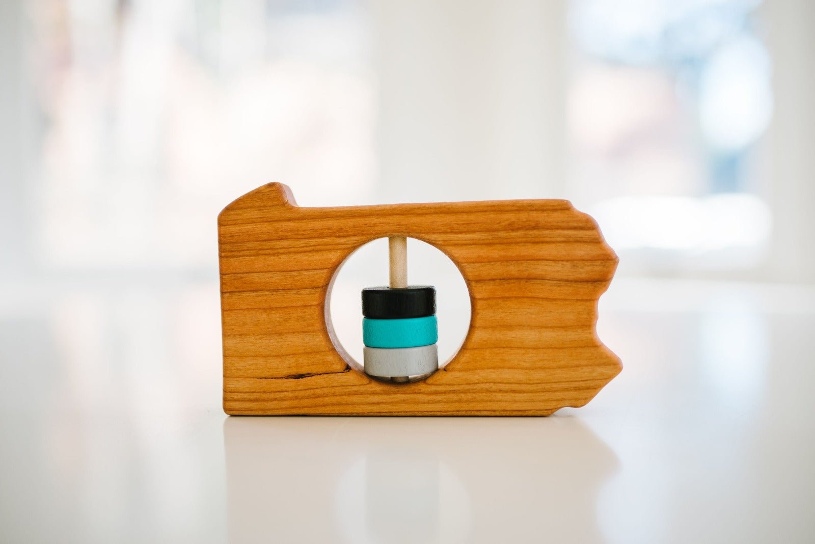 Pennsylvania State Wooden Baby Rattle™ - Bannor-toys