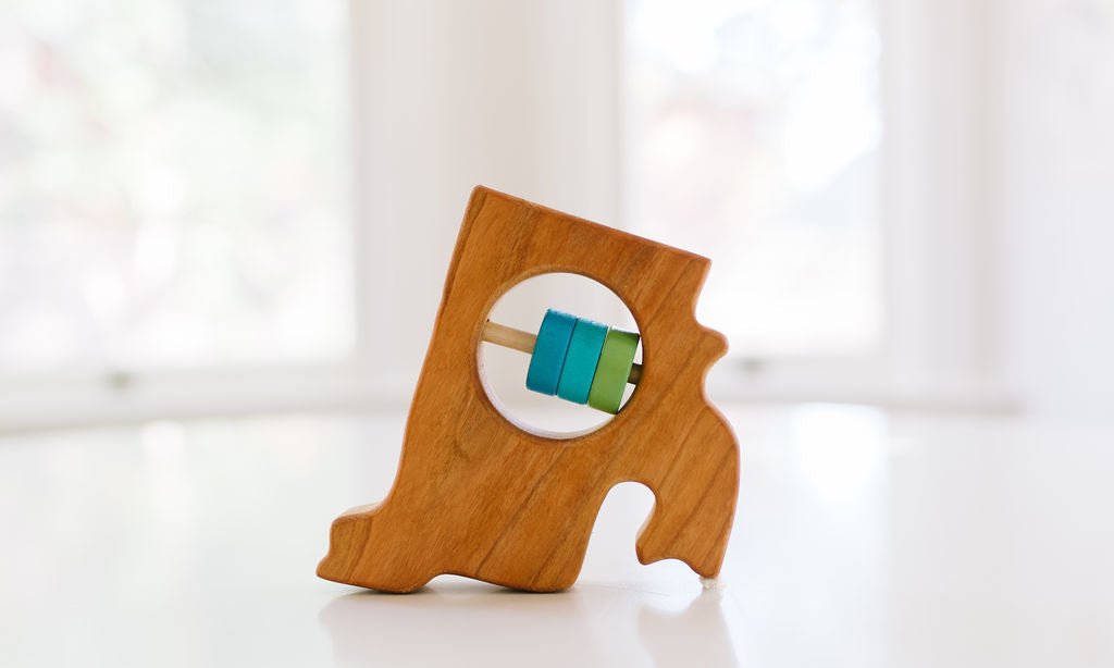 Rhode Island State Wooden Baby Rattle™ - Bannor-toys