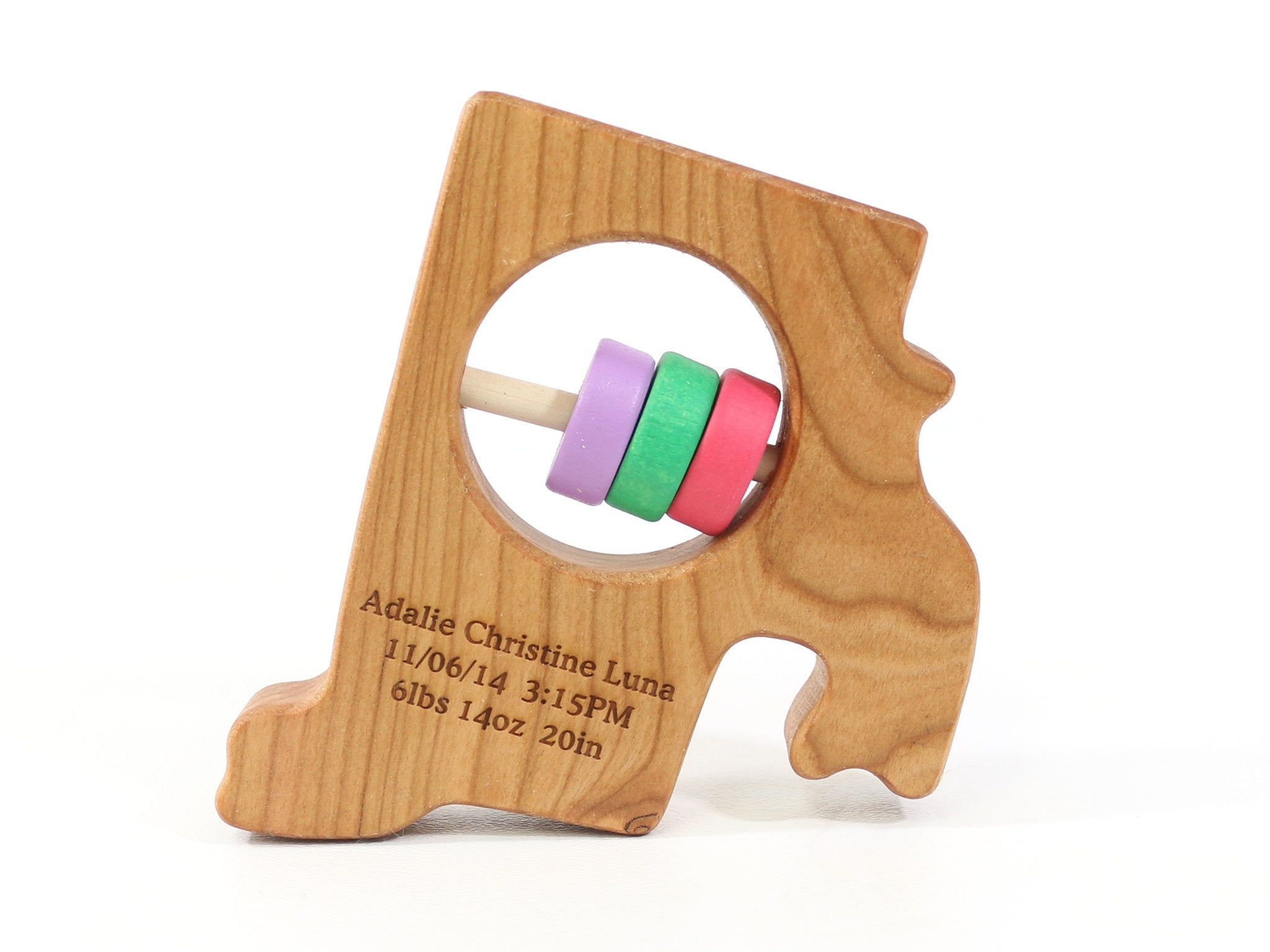 Rhode Island State Wooden Baby Rattle™ - Bannor-toys