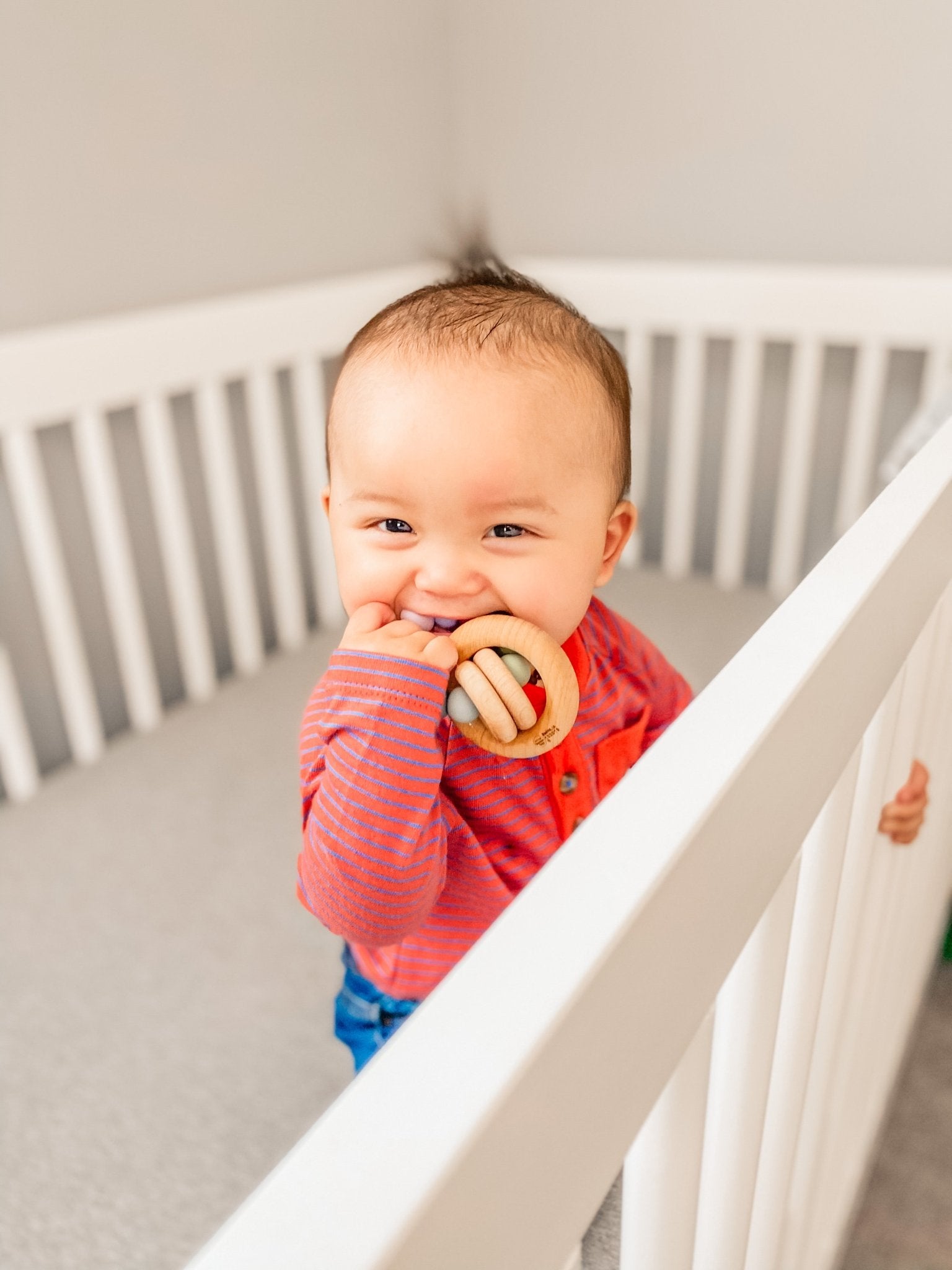 Saturn Ring Wooden Baby Teether - Bannor-toys