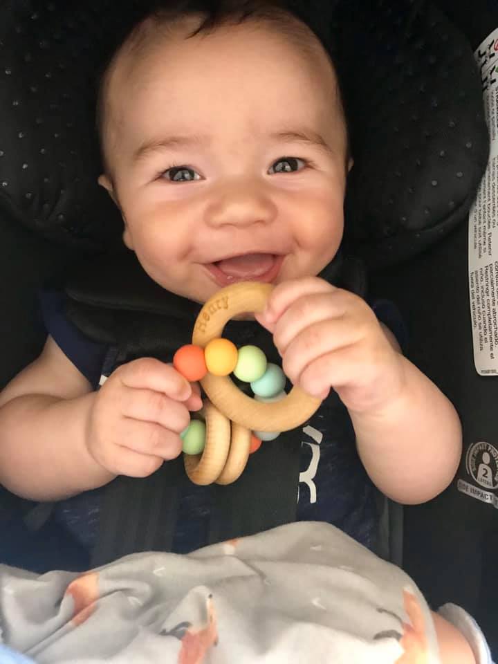 Saturn Ring Wooden Baby Teether - Bannor-toys