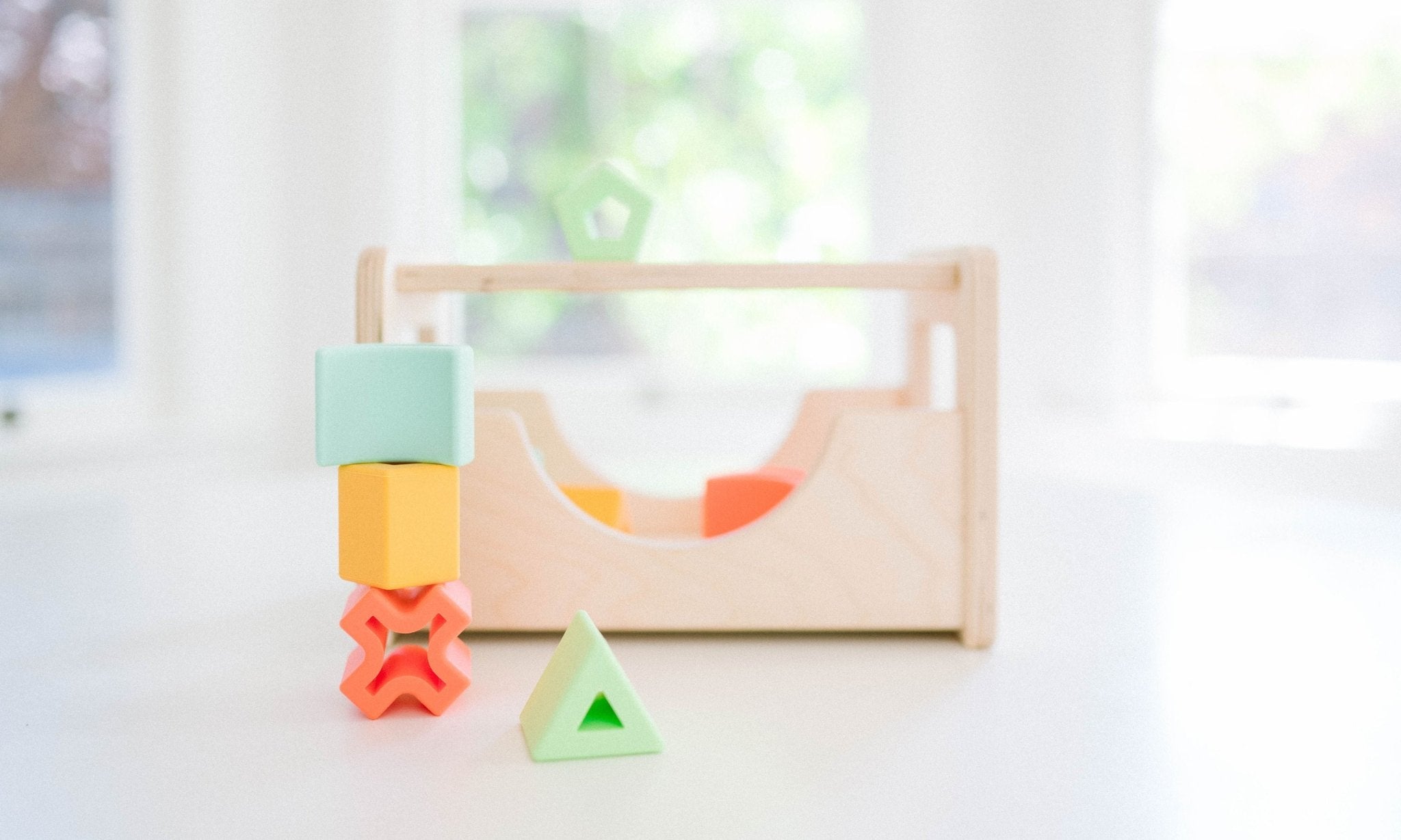 Shape Sorter - Wood + Silicone - Bannor-toys
