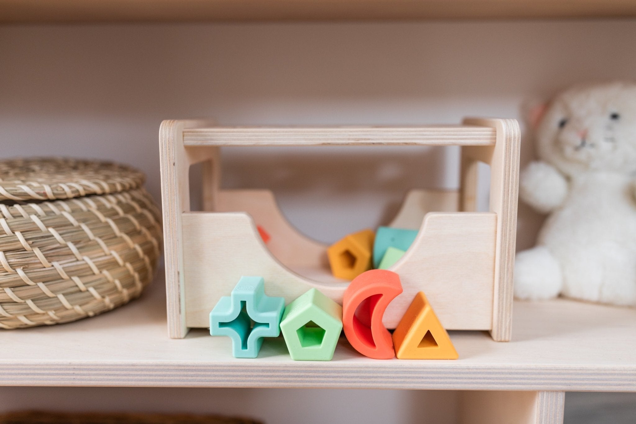 Shape Sorter - Wood + Silicone - Bannor-toys