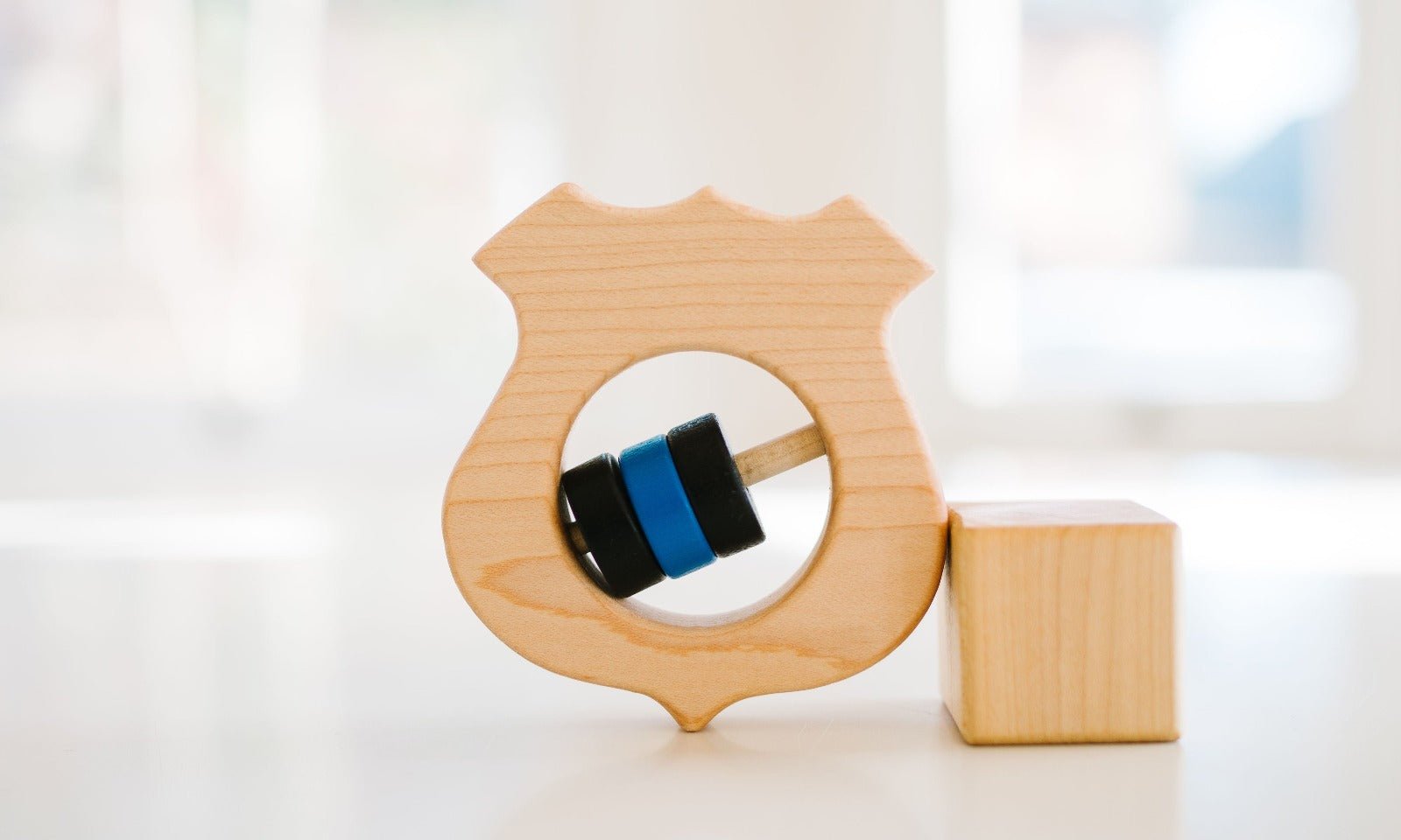 Police Shield Rattle - Bannor-toys - Thin Blue Line