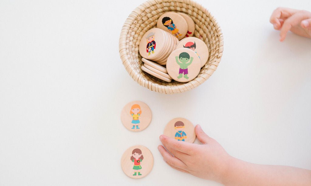 Superhero Kids Matching Tiles - Bannor-toys